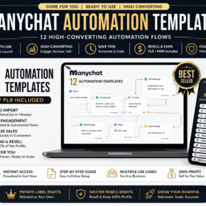 Automate, Customize & Earn ManyChat Flows with PLR & MRR Rights