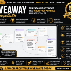 Automate, Customize & Earn ManyChat Flows with PLR & MRR Rights