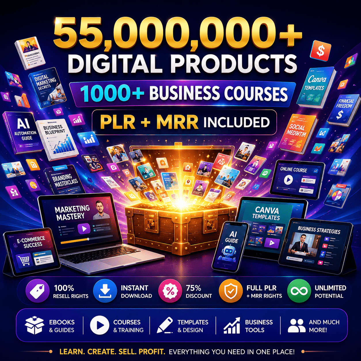 The Ultimate Digital Business Bundle | 55M+ PLR & MRR Products + 1000 Courses - Image 3