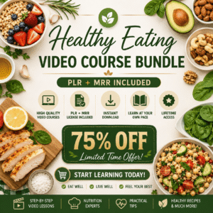 All-in-One Healthy Eating Bundle | Nutrition Course, Weight Loss Guide & PLR/MRR Rights Included