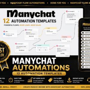 🚀 ManyChat Automation Flow Bundle – Ready to Use, Rebrand & Resell (PLR + MRR Included)
