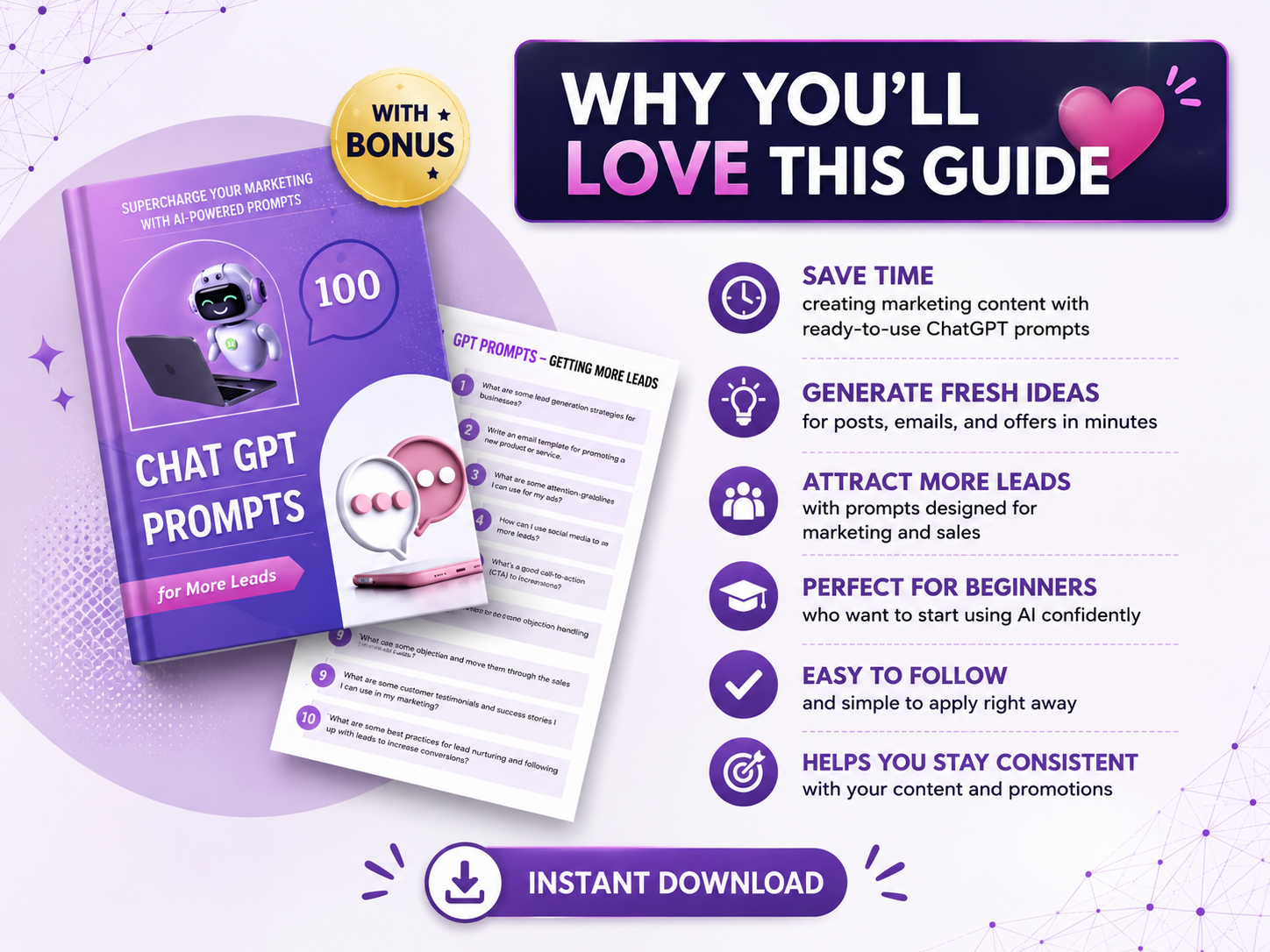 100 ChatGPT Prompts for Lead Generation & Business Growth | AI Marketing Toolkit | PLR + MRR Rights Included - Image 6