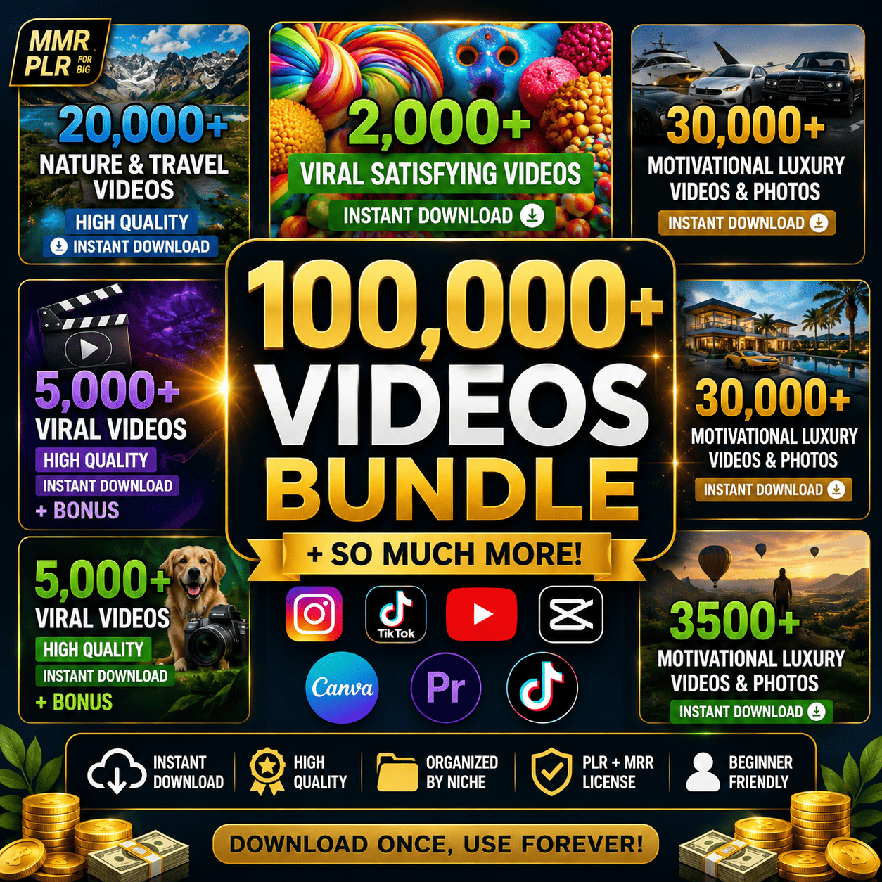 100,000+ Viral Reels Bundle PLR MRR, AI Animated Content, Viral reels, TikTok, Instagram, YouTube - Image 6