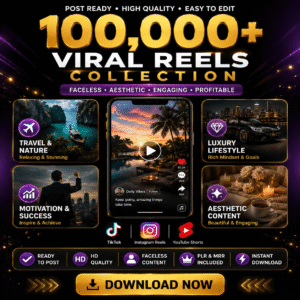 100,000+ Viral Reels Bundle PLR MRR, AI Animated Content, Viral reels, TikTok, Instagram, YouTube
