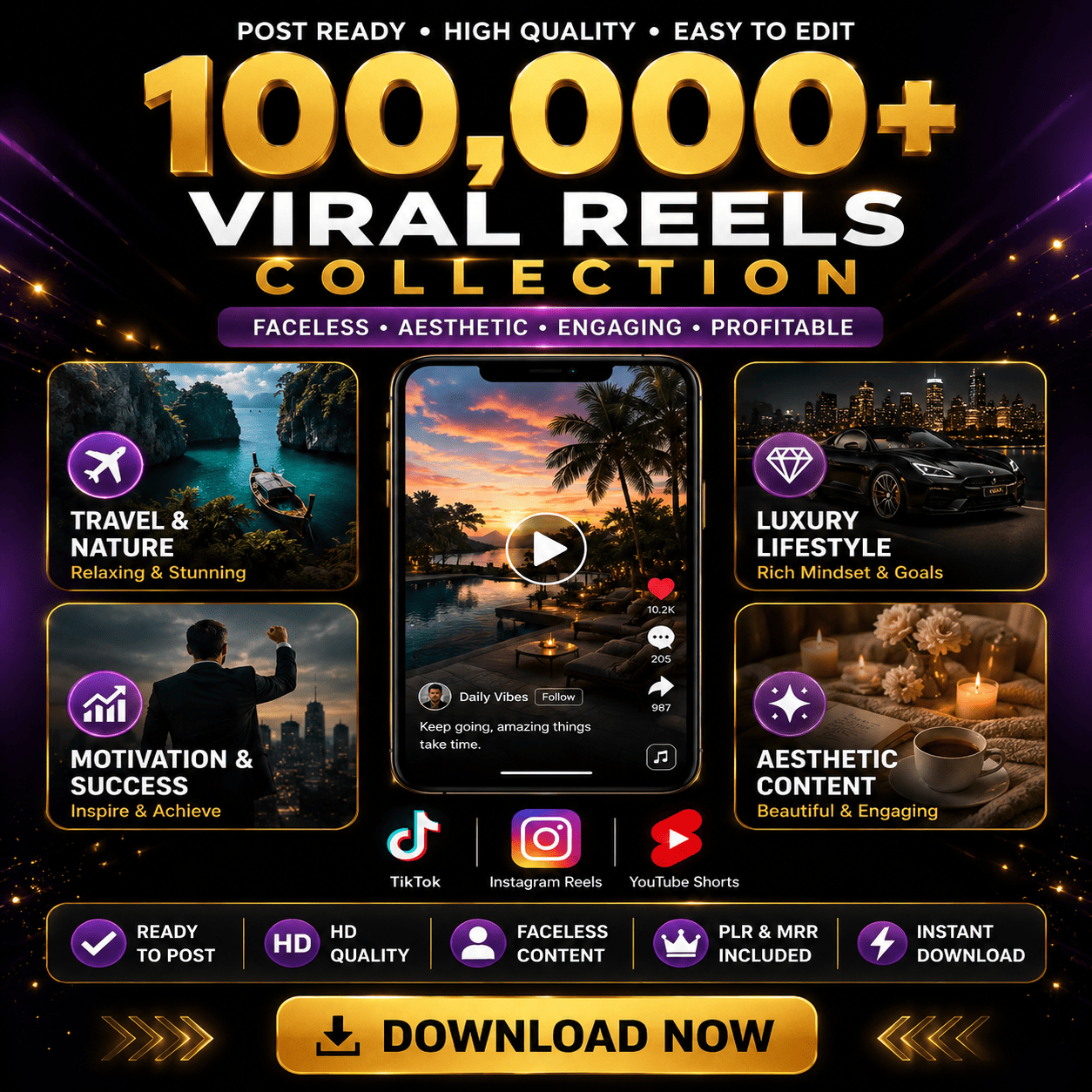 100,000+ Viral Reels Bundle PLR MRR, AI Animated Content, Viral reels, TikTok, Instagram, YouTube - Image 2